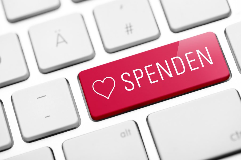 Geld spenden button online